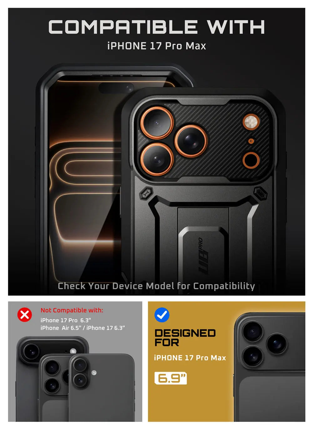 SUPCASE iPhone 17 Pro Max UB Pro Full-Body Heavy Duty Case