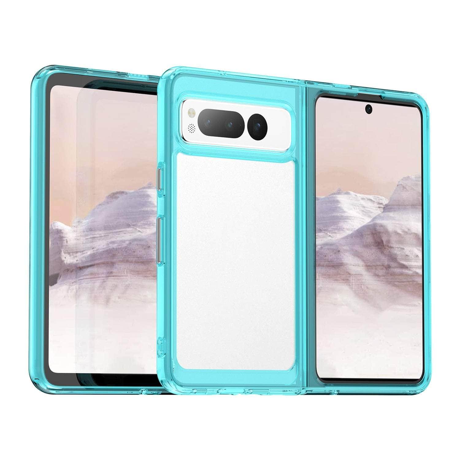 Casebuddy Colorful Clear Rugged Google Pixel Fold Case