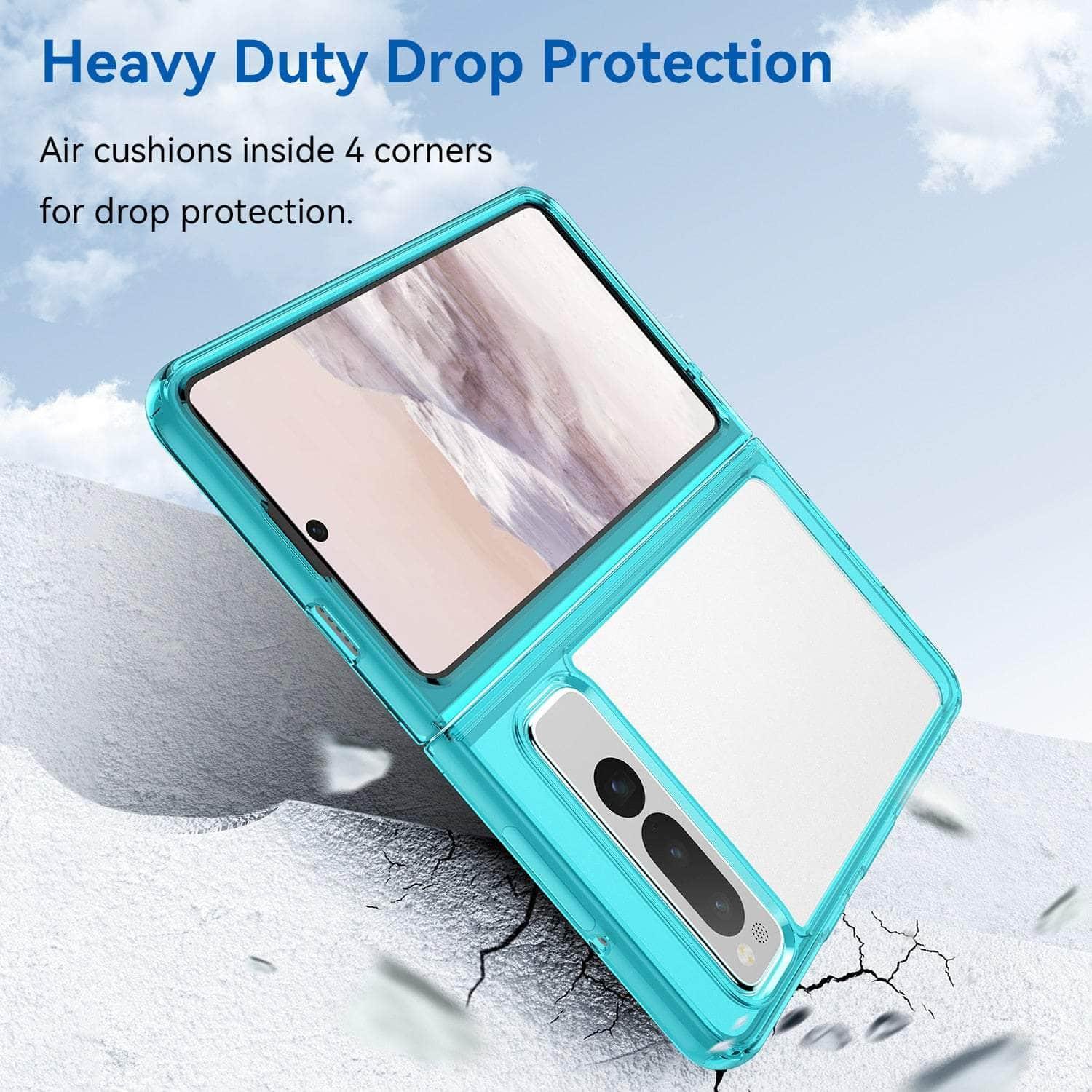 Casebuddy Colorful Clear Rugged Google Pixel Fold Case
