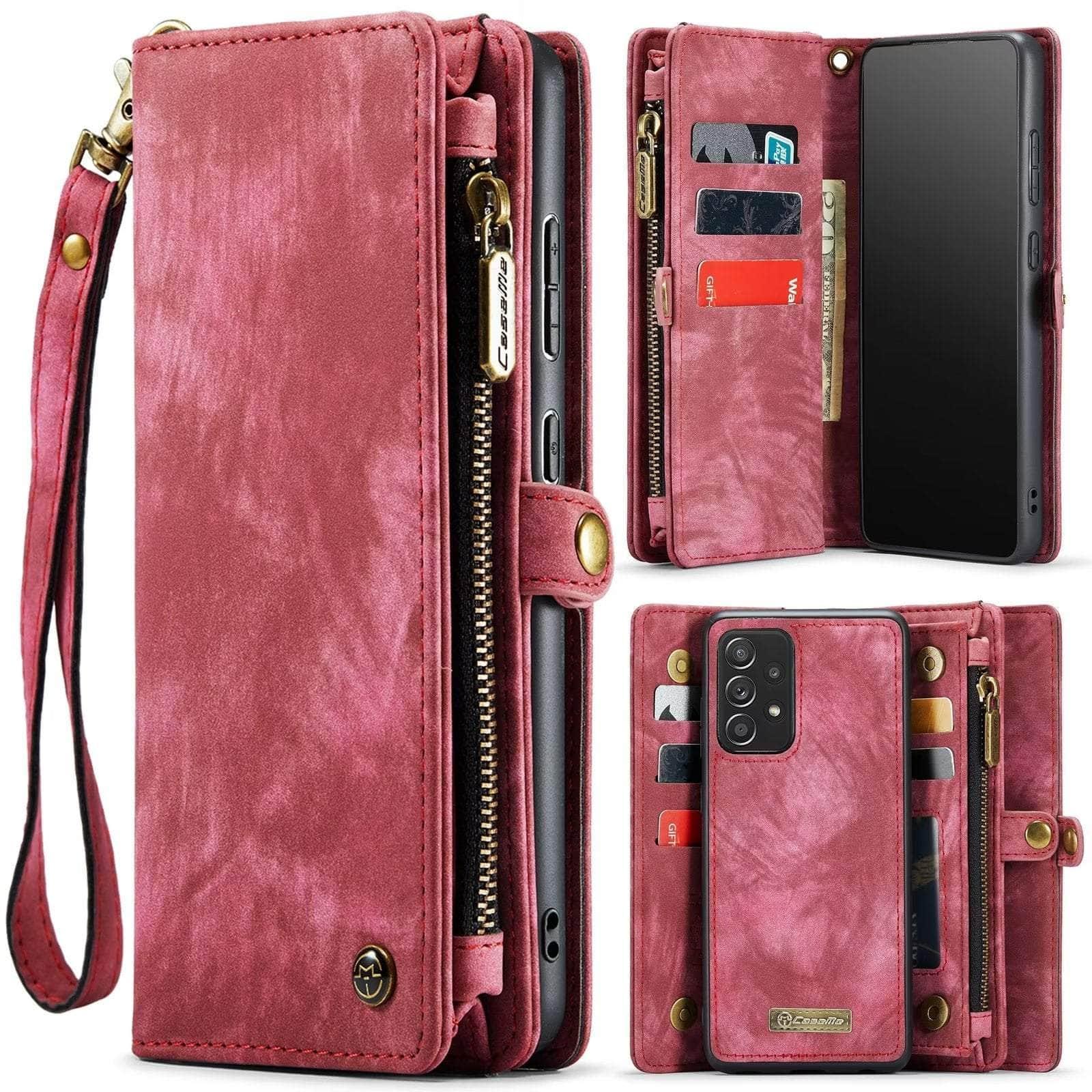 Casebuddy red / Samsung A34 Detachable Galaxy A34 Wallet Case