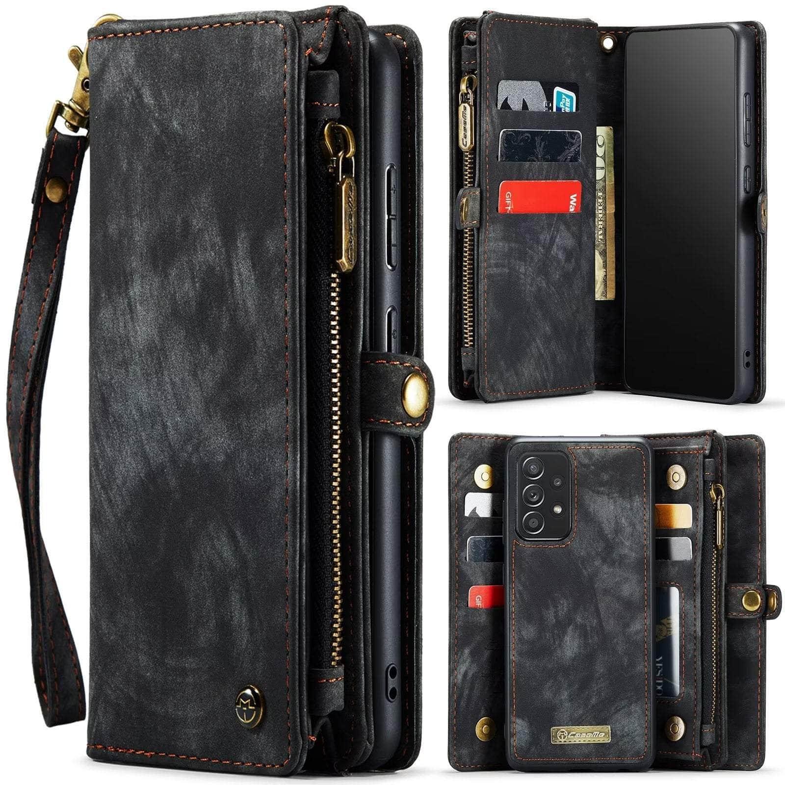 Casebuddy black / Samsung A54 Detachable Galaxy A54 Wallet Case