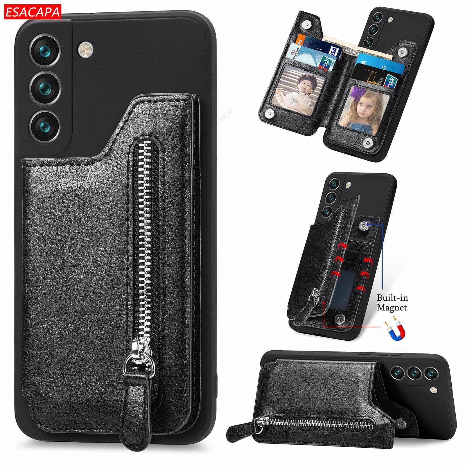 Casebuddy Galaxy A34 5G Zipper Wallet Vegan Leather Case