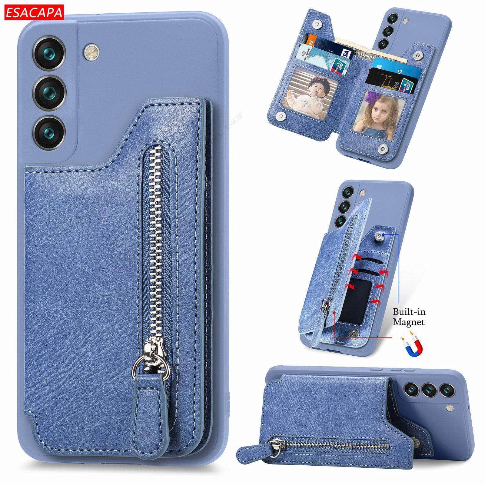 Casebuddy Galaxy A34 5G Zipper Wallet Vegan Leather Case