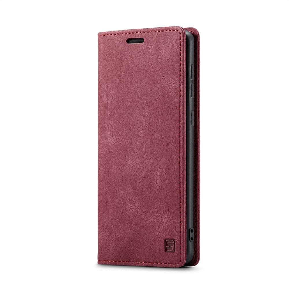 Casebuddy Red / Galaxy A54 5G Galaxy A4 54G Flip Vegan Leather Cover