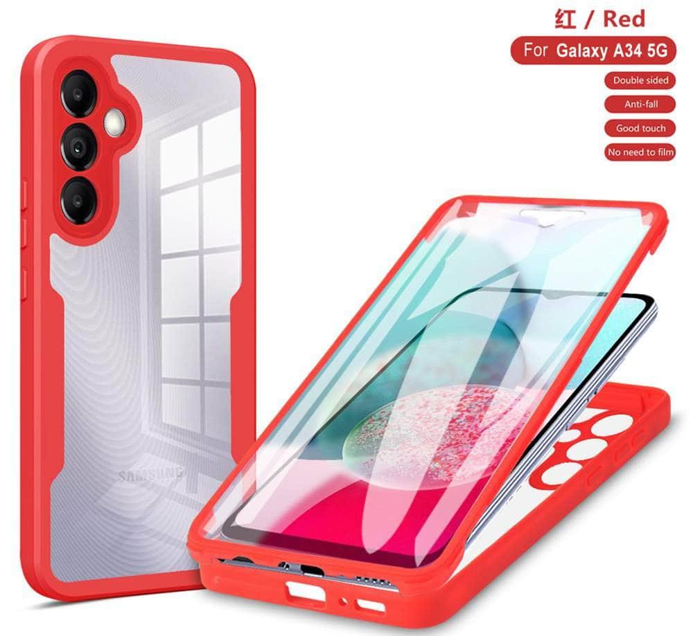Casebuddy Galaxy A54 5G / Red Galaxy A54 Full Body Protection Rugged Case