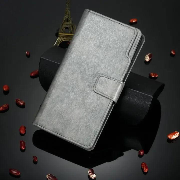 Casebuddy GRAY / Galaxy S24 Ultra Galaxy S24 Ultra Flip Wallet Book Leather Case