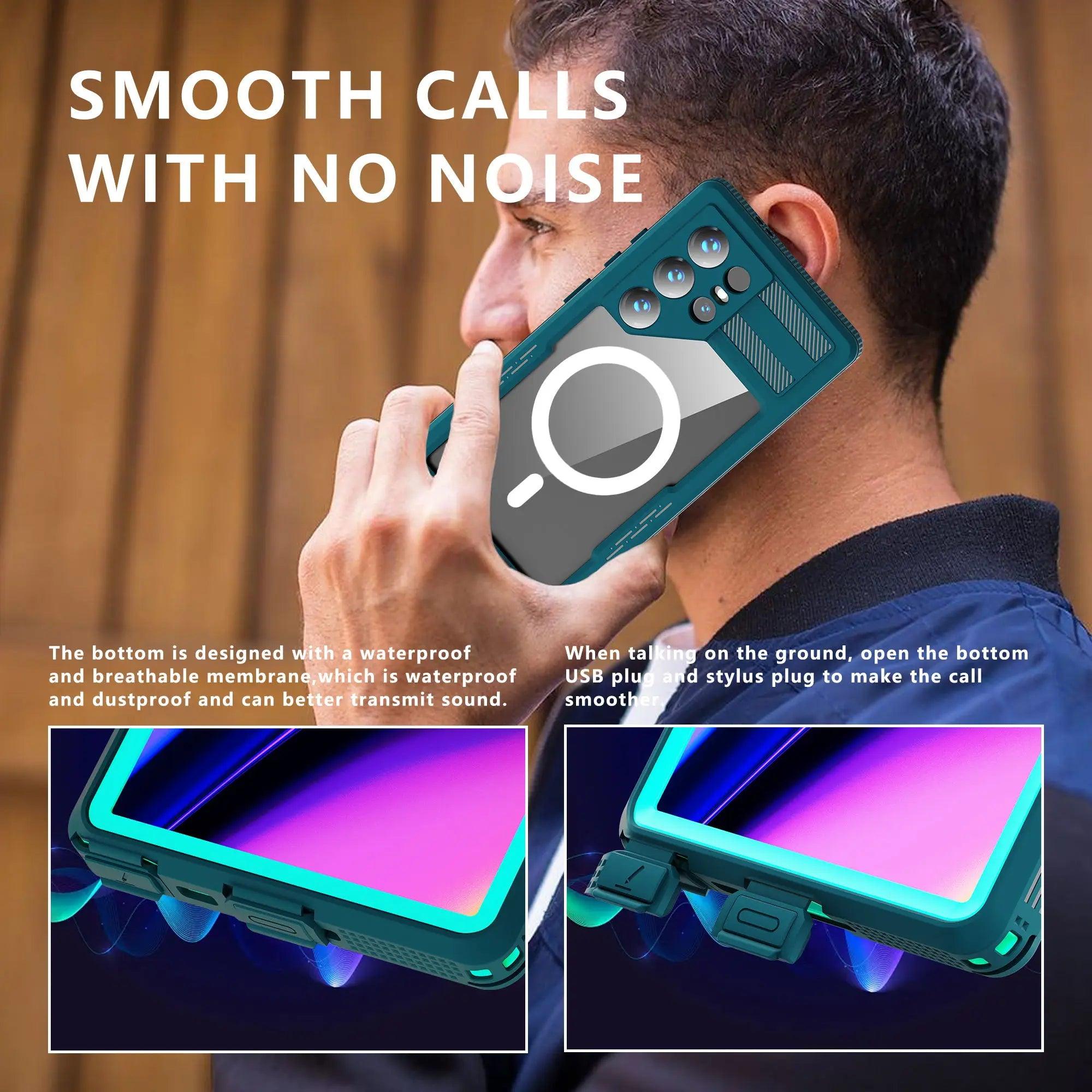 Casebuddy Black / For Galaxy S24 Ultra Galaxy S24 Ultra IP68 Military Waterproof Case