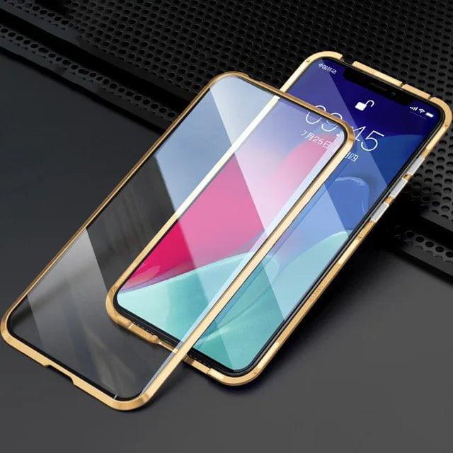 Casebuddy Gold / For S24 Ultra Galaxy S24 Ultra Magnetic Adsorption Glass Metal Case