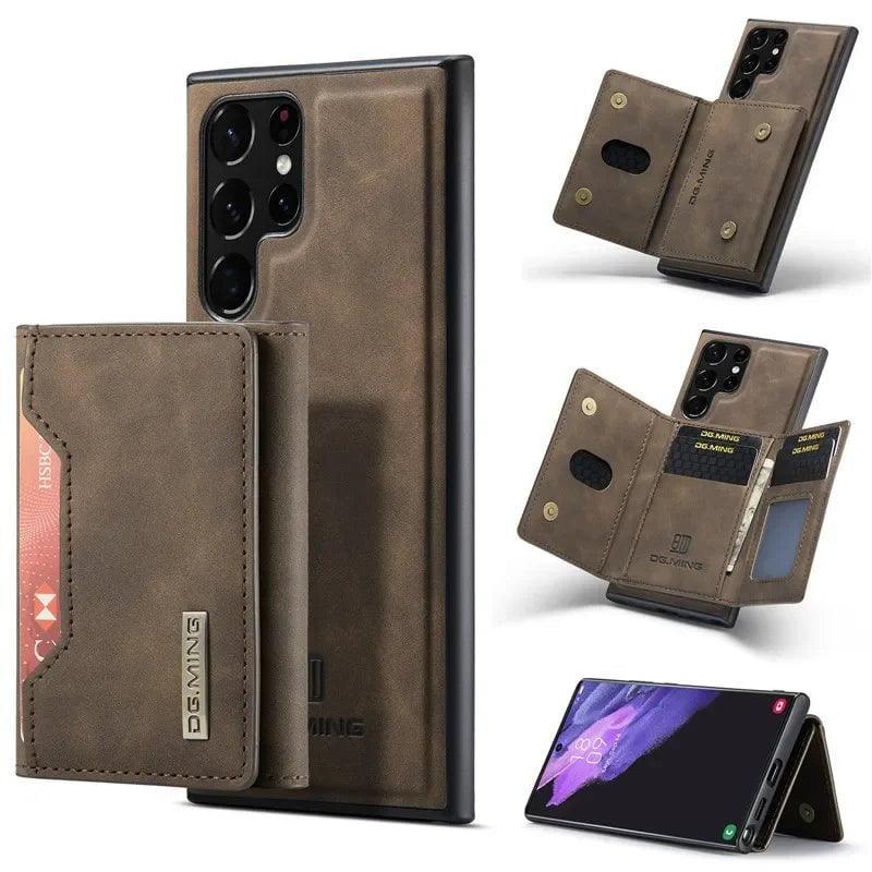 Casebuddy Coffee / Samsung S24 Ultra Galaxy S24 Ultra Retro Flip Vegan Leather Case