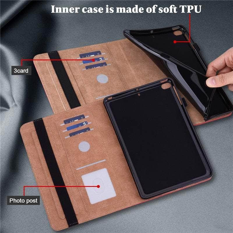 Casebuddy Galaxy Tab S9 Plus Luxury Vegan Leather Wallet Stand