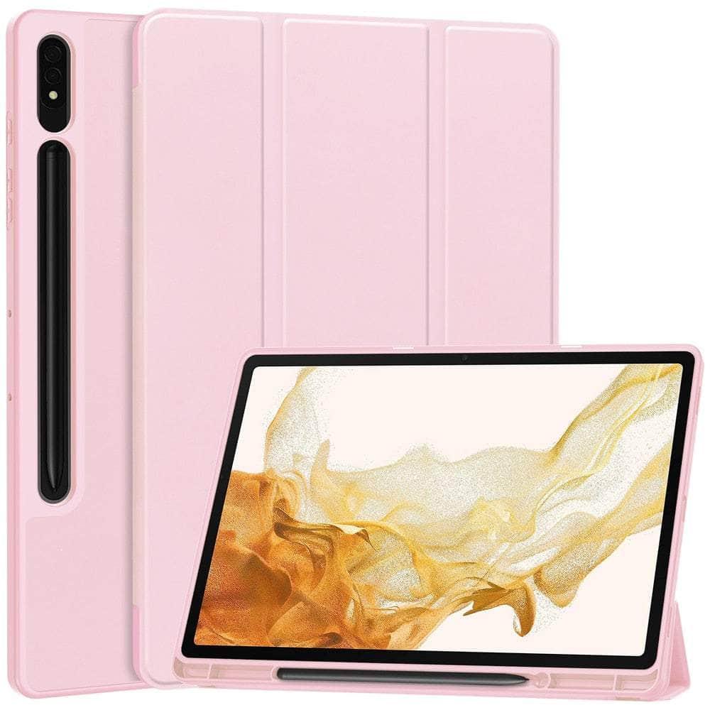 Casebuddy Pink / Tab S9 Plus 12.4inch Galaxy Tab S9 Plus Smart Case Pencil Holder