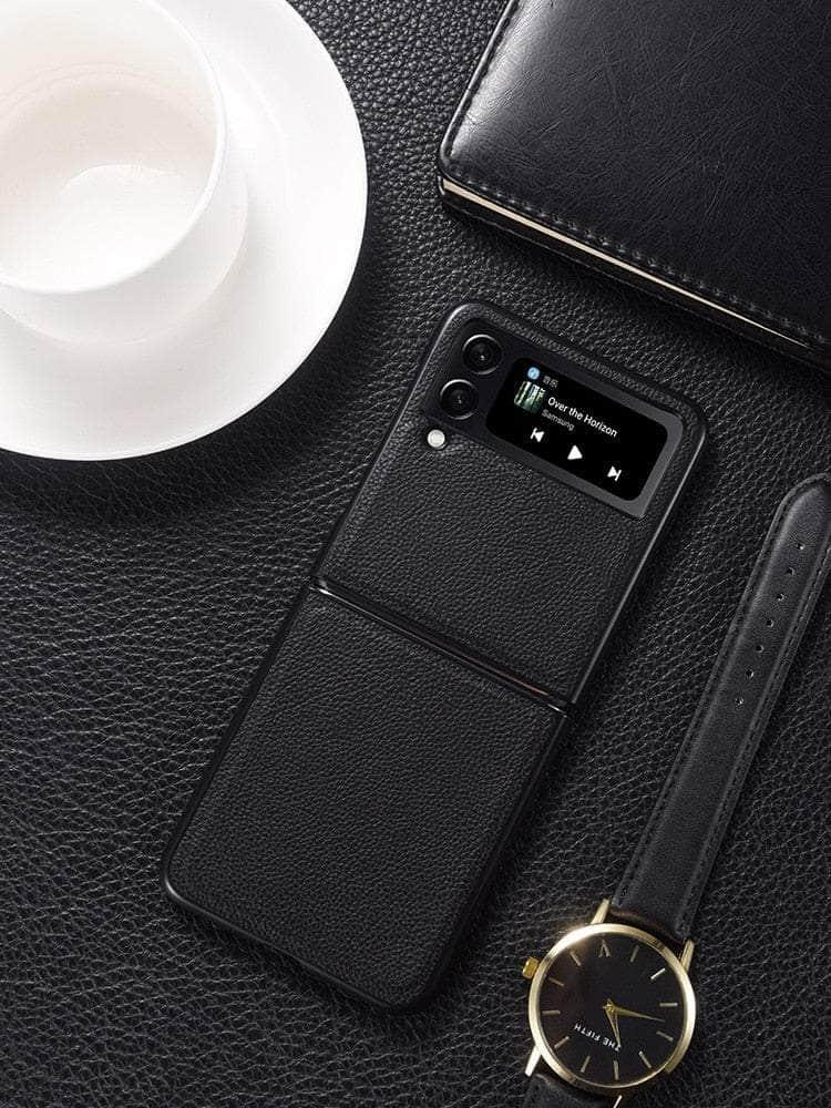 Casebuddy Black / Z Flip5 Galaxy Z Flip 5 Vegan Leather Case