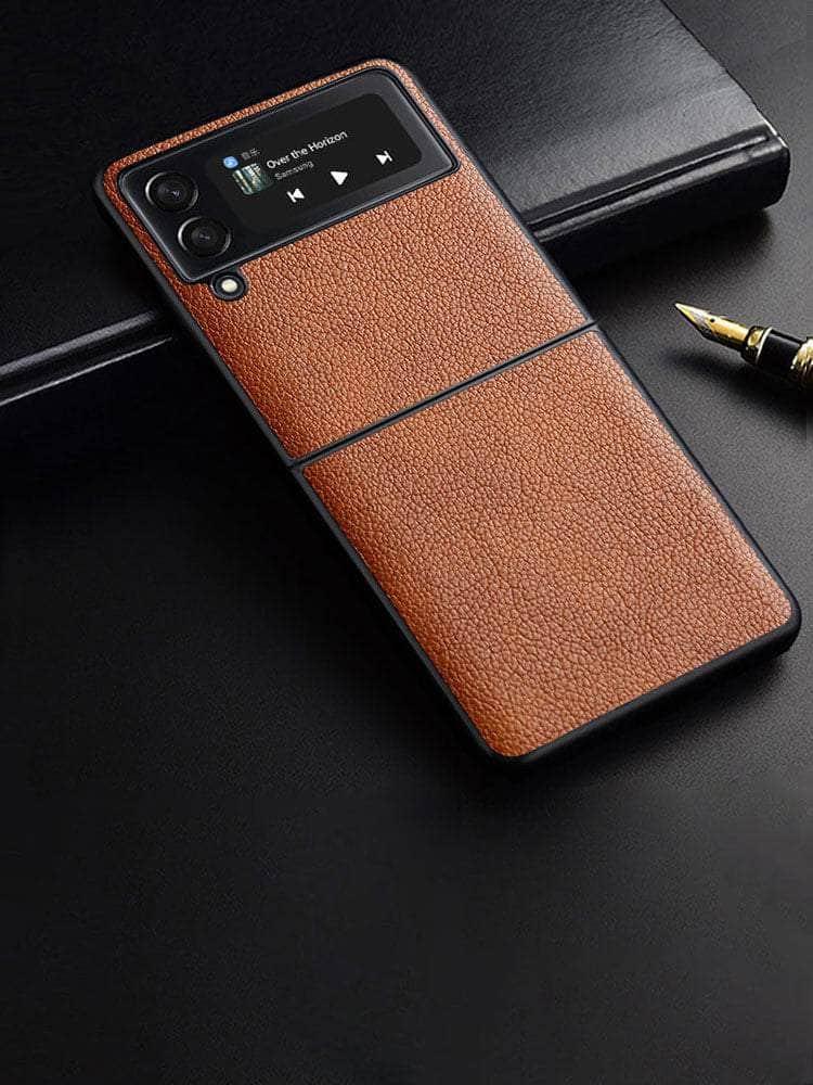 Casebuddy brown / Z Flip5 Galaxy Z Flip 5 Vegan Leather Case