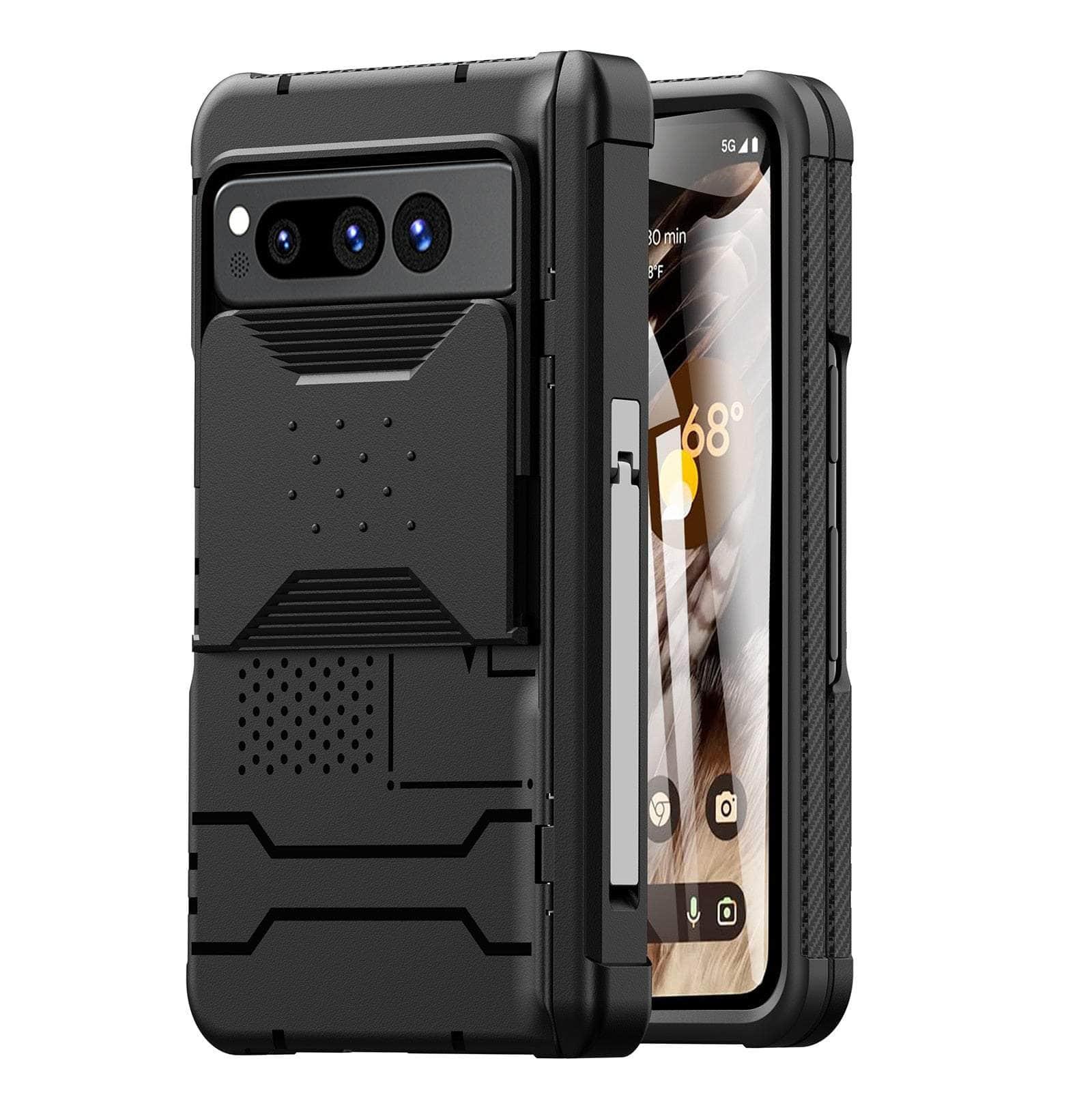 Casebuddy Black / for Pixel Fold Google Pixel Fold Heavy Duty Cover