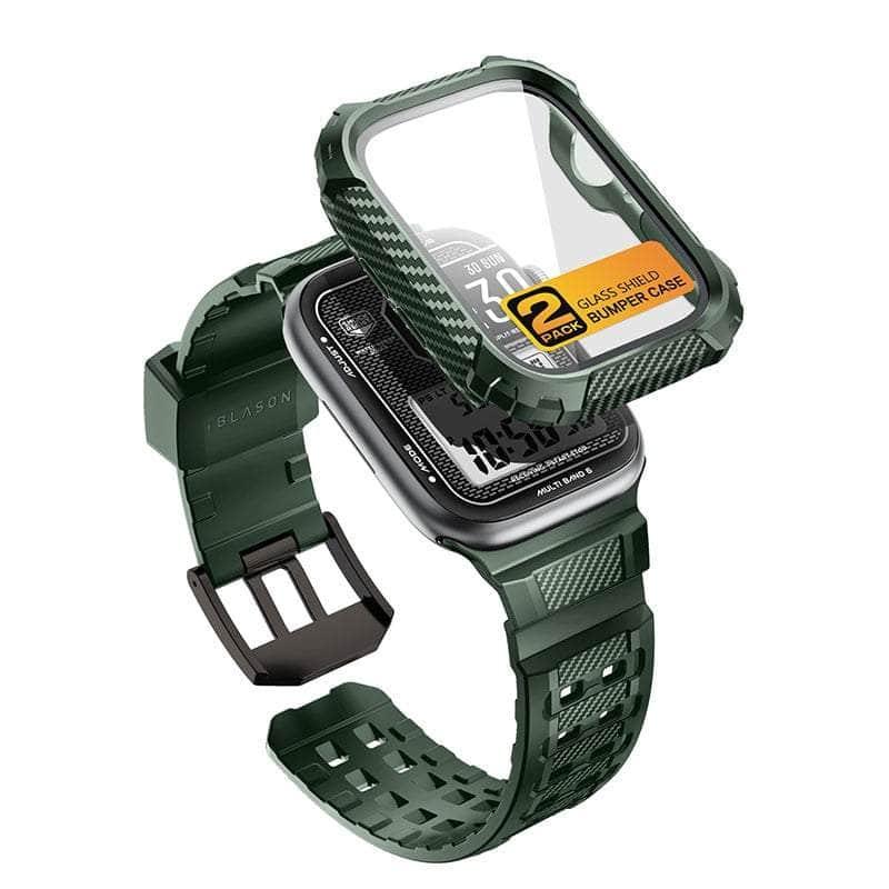 Casebuddy Dark Green I-BLASON Apple Watch 8/7 Case 45mm Armorbox