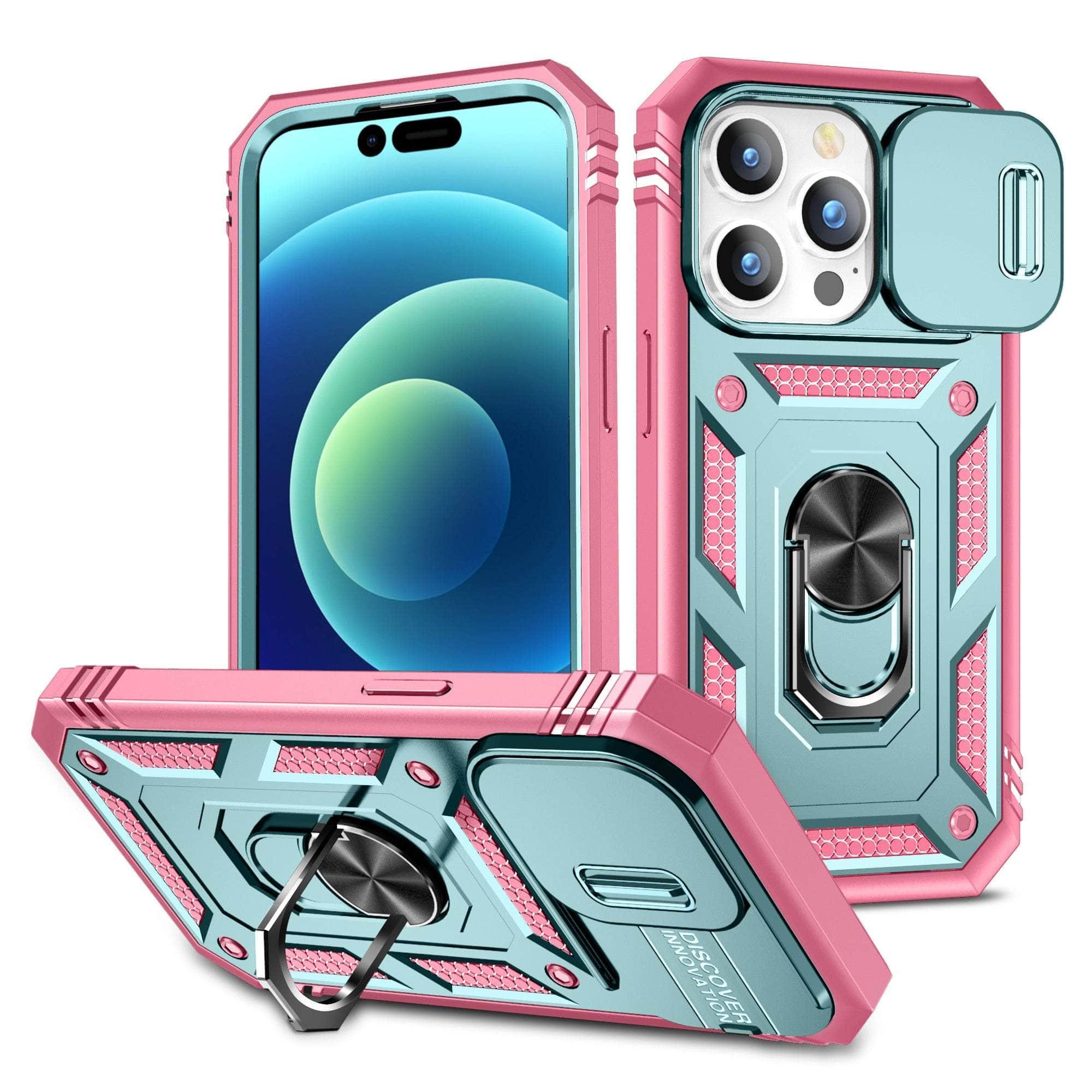 Casebuddy Green Pink / iPhone 15 Plus iPhone 15 Plus Armor Designed Shockproof Rugged Military Case