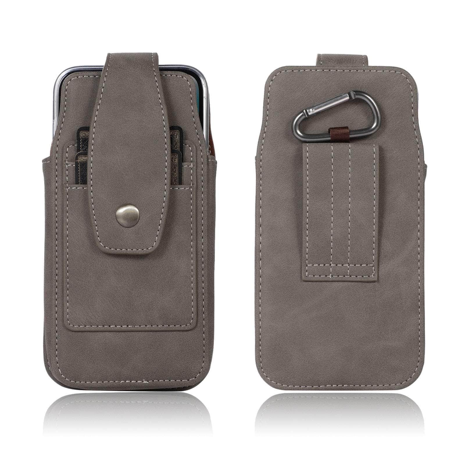 Casebuddy Gray / For Galaxy Z Fold 4 Leather Belt Clip Galaxy Z Fold 4 Holster Pouch