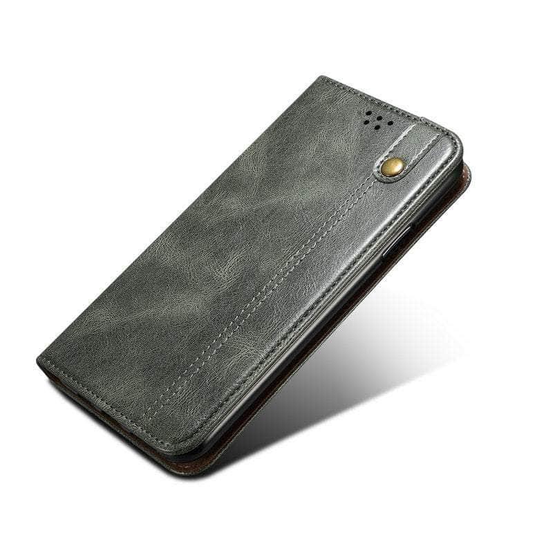 Casebuddy Green / A54 5G Luxury Galaxy A54 Vegan Leather Magnet Book