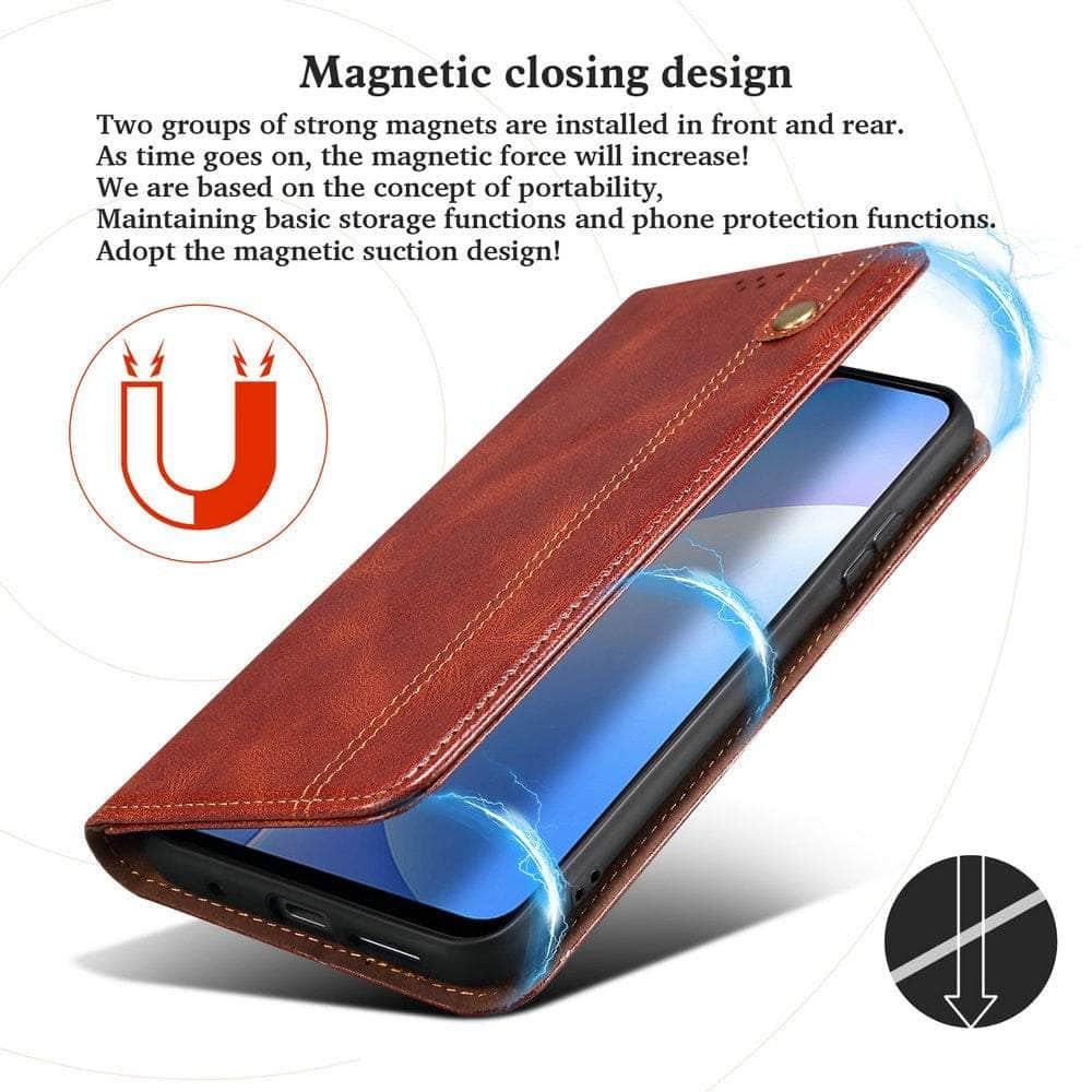 Casebuddy Luxury Galaxy A54 Vegan Leather Magnet Book
