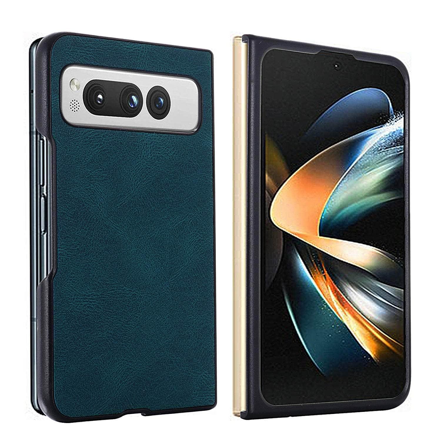 Casebuddy Green / Google Pixel Fold Luxury Google Pixel Fold Vegan Leather Case