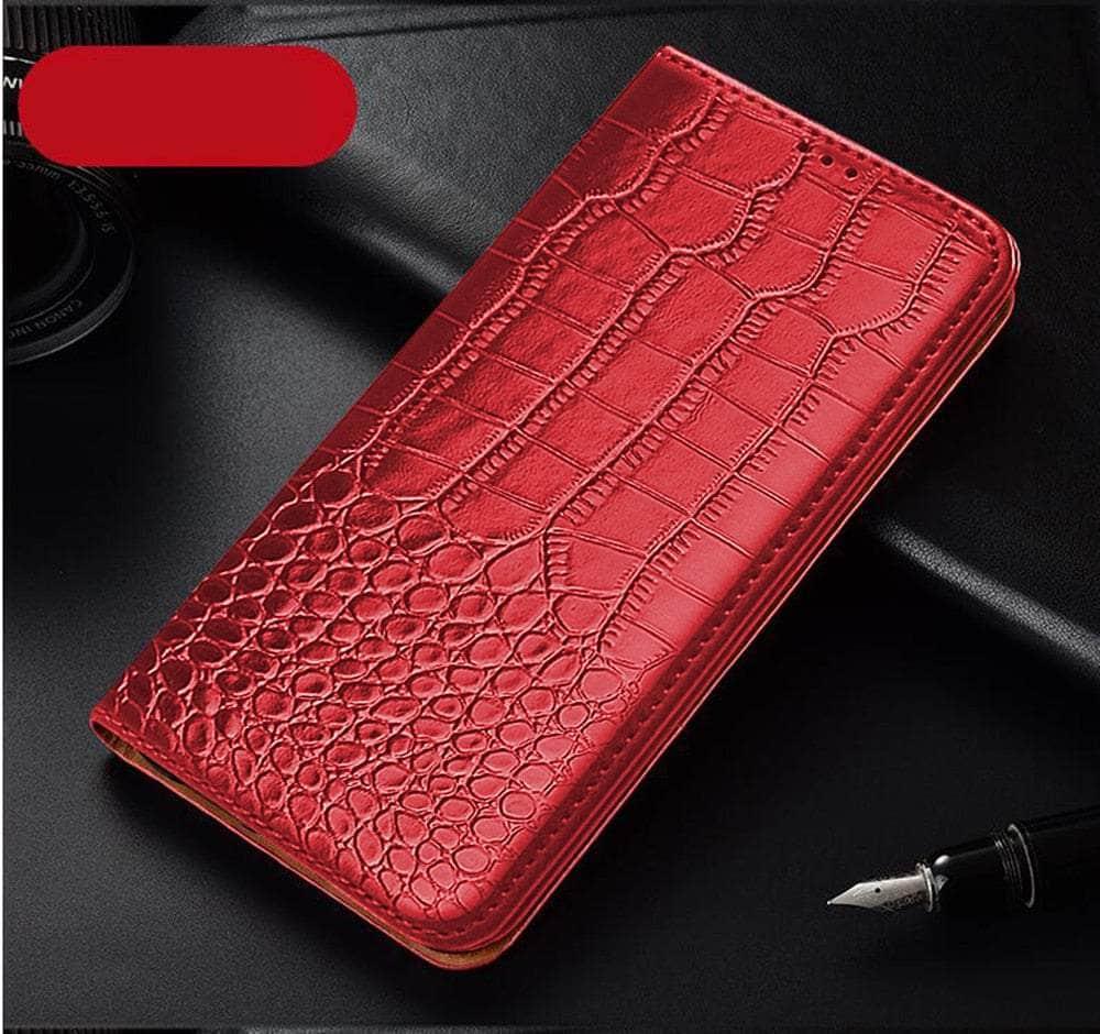 Casebuddy JZ Red / For Galaxy A14 5G Luxury Vegan Leather Galaxy A14 Wallet Case