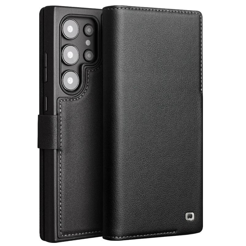 Casebuddy Qialino Galaxy S24 Ultra Genuine Leather Flip Cover