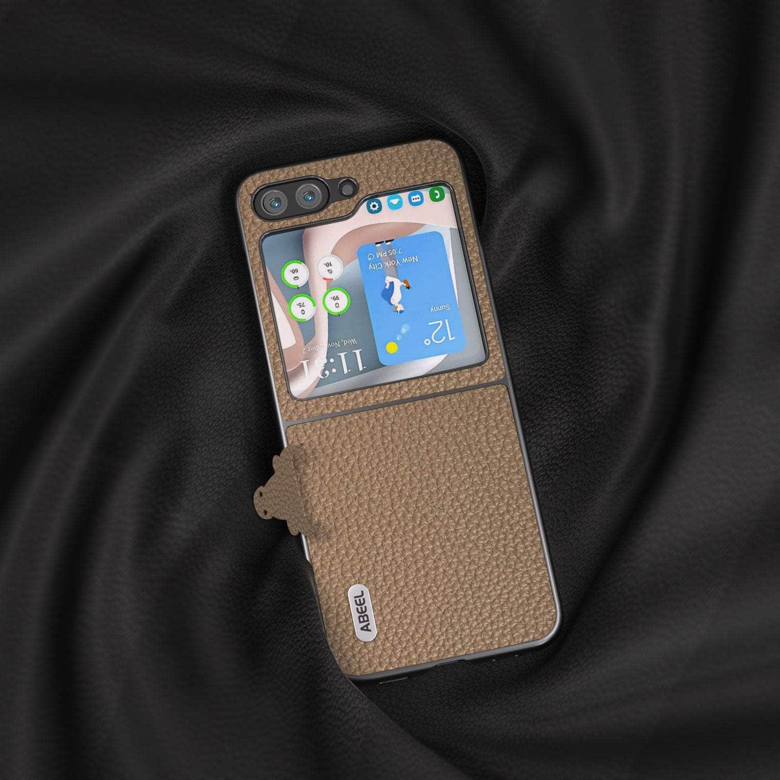 Casebuddy Real Cow Leather Galaxy Z Flip 5 Case