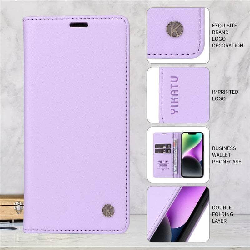 Casebuddy Light Purple / for Galaxy A24 5G Samsung Galaxy A24 Flip Vegan Leather Case