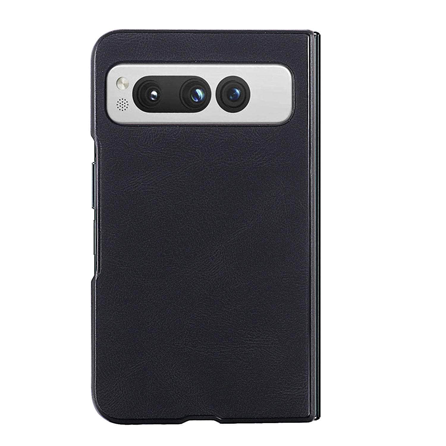 Casebuddy Black / For Pixel Fold Size: Google Pixel Fold Vegan Leather Skin