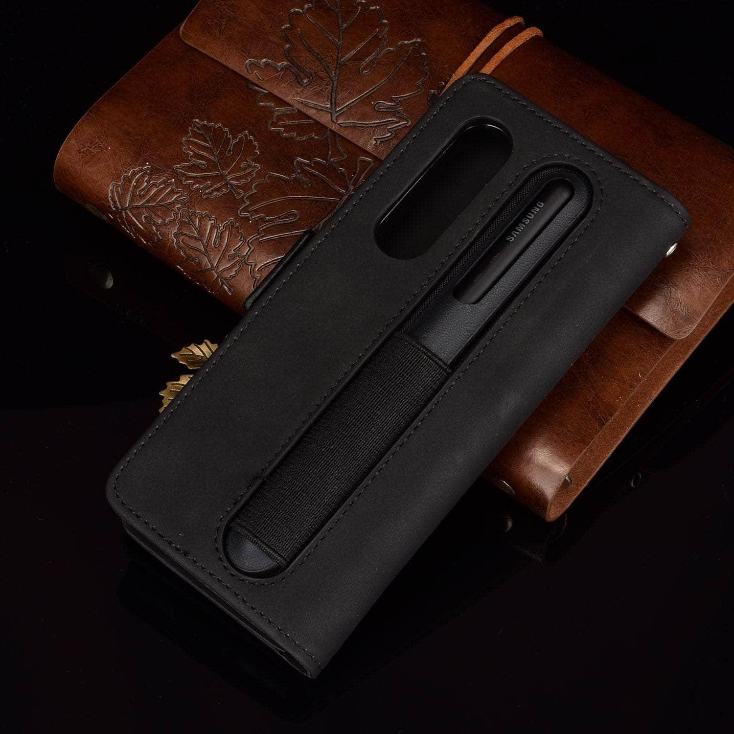 Casebuddy Vegan Leather Galaxy Z Fold 4 Pen Slot Case