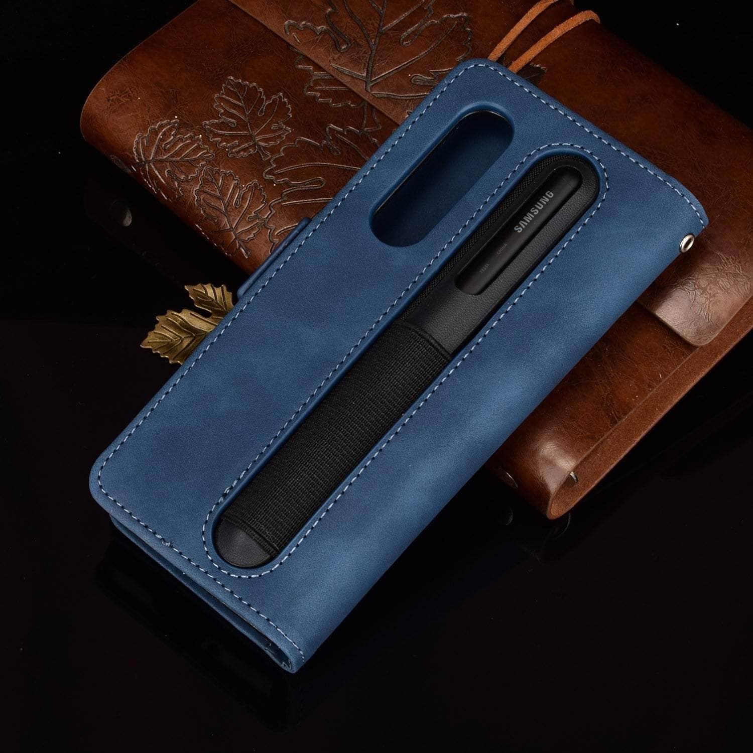 Casebuddy Vegan Leather Galaxy Z Fold 5 Pen Slot Case