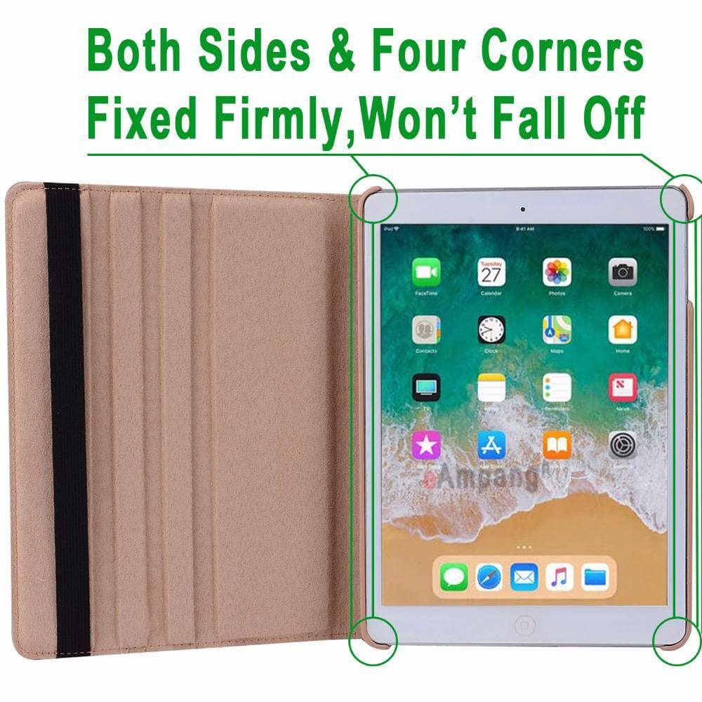 360 Degree Rotating Leather Look Smart Sleep Awake Case iPad Air 3 2019 A2152, A2123, A2154