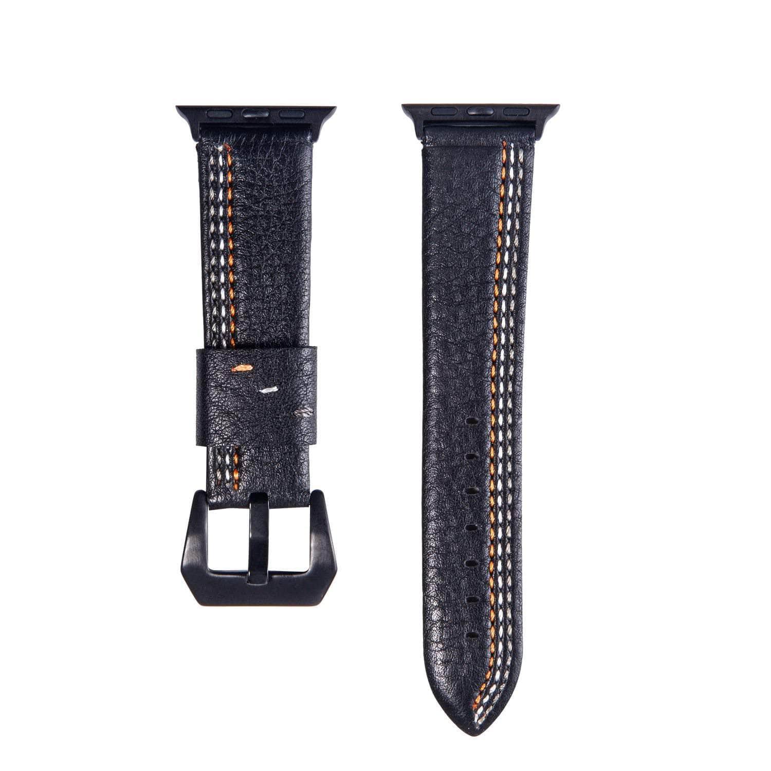 Apple Watch 6 5 4 3 SE 44/40 Wrist Strap Genuine Leather Watchband