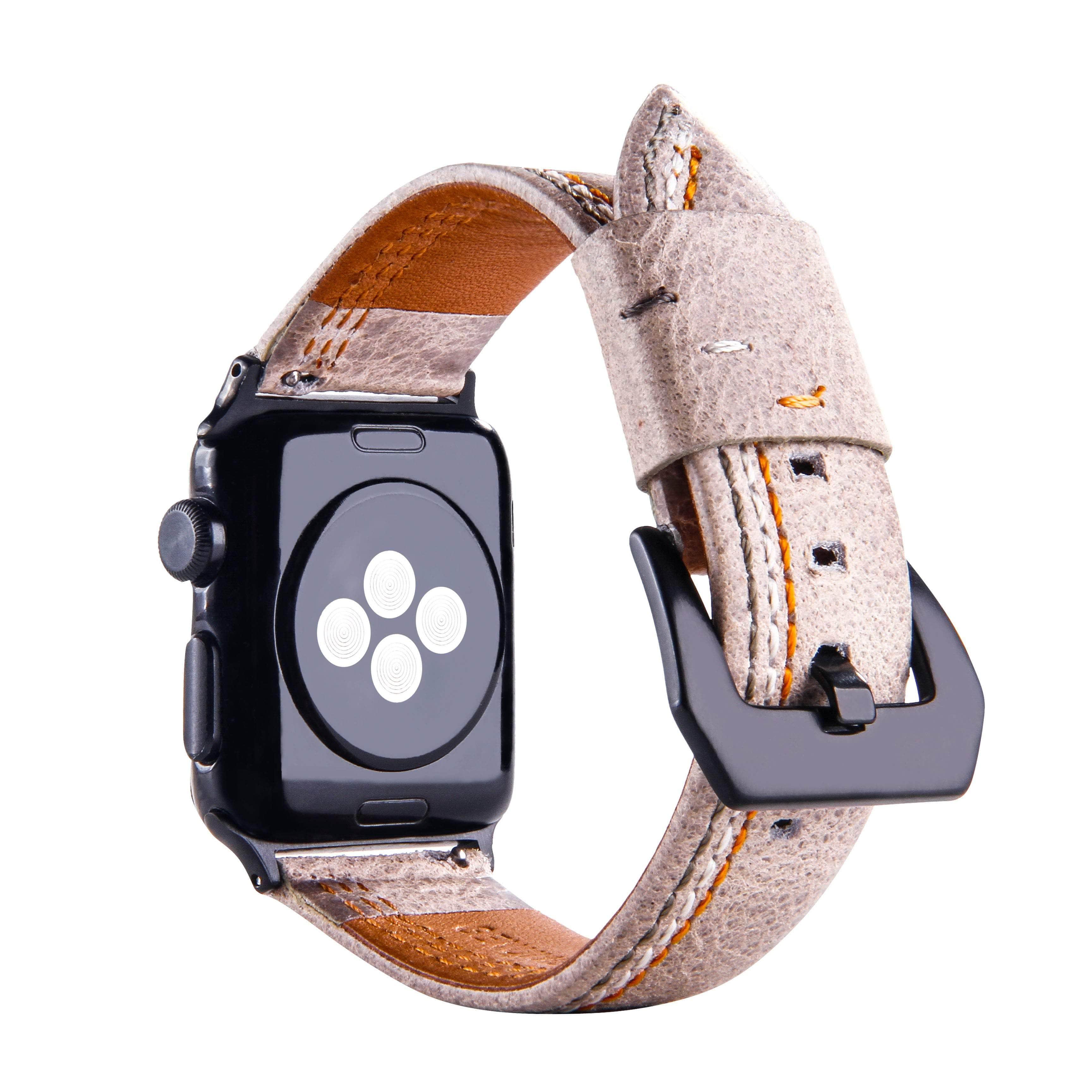 Apple Watch 6 5 4 3 SE 44/40 Wrist Strap Genuine Leather Watchband