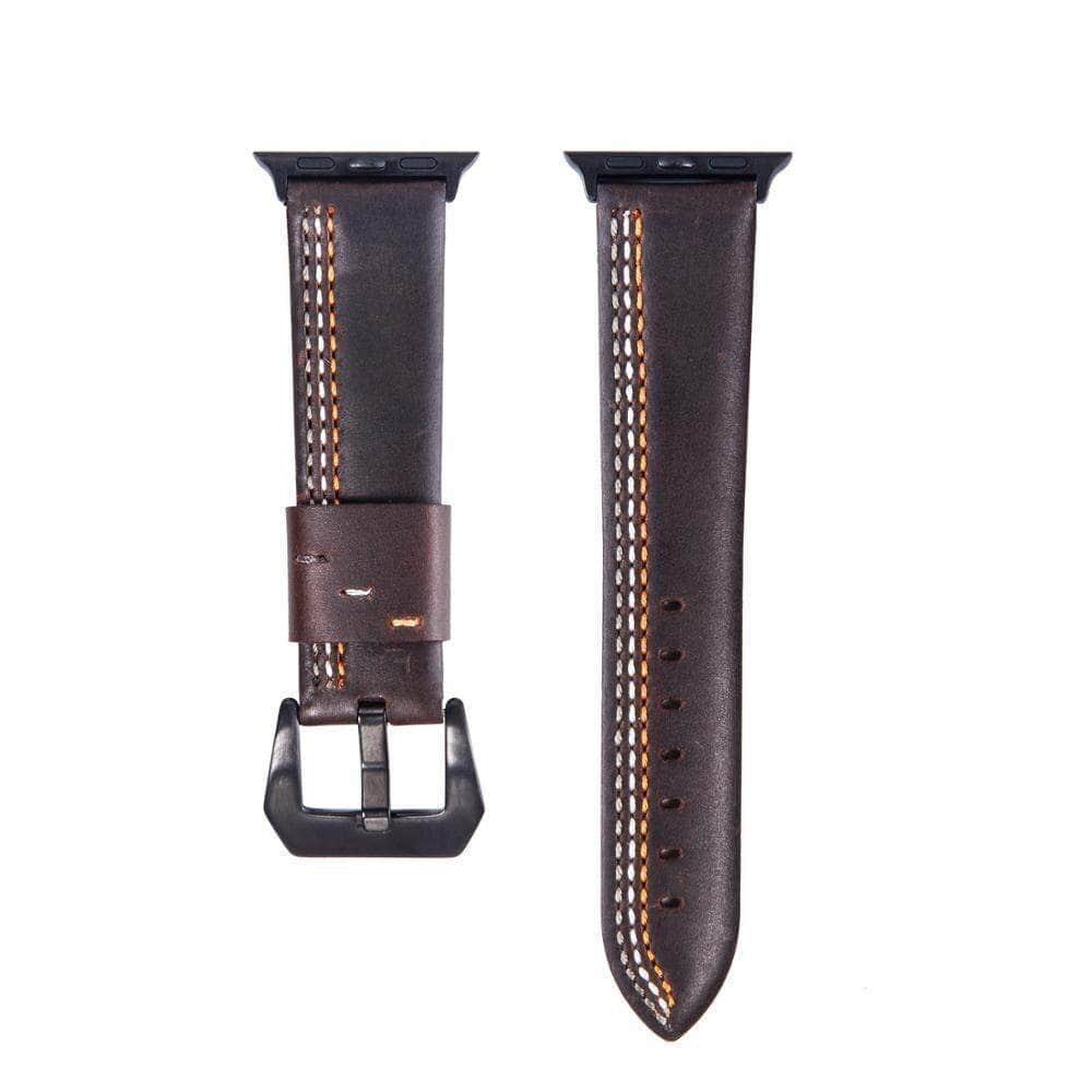 Apple Watch 6 5 4 3 SE 44/40 Wrist Strap Genuine Leather Watchband
