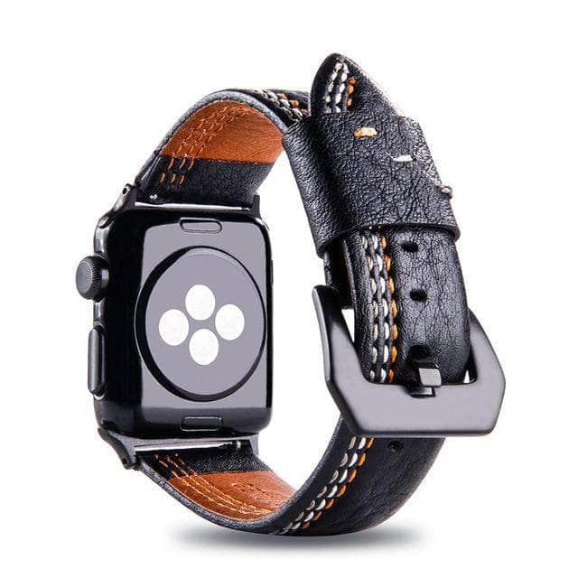 Apple Watch 6 5 4 3 SE 44/40 Wrist Strap Genuine Leather Watchband
