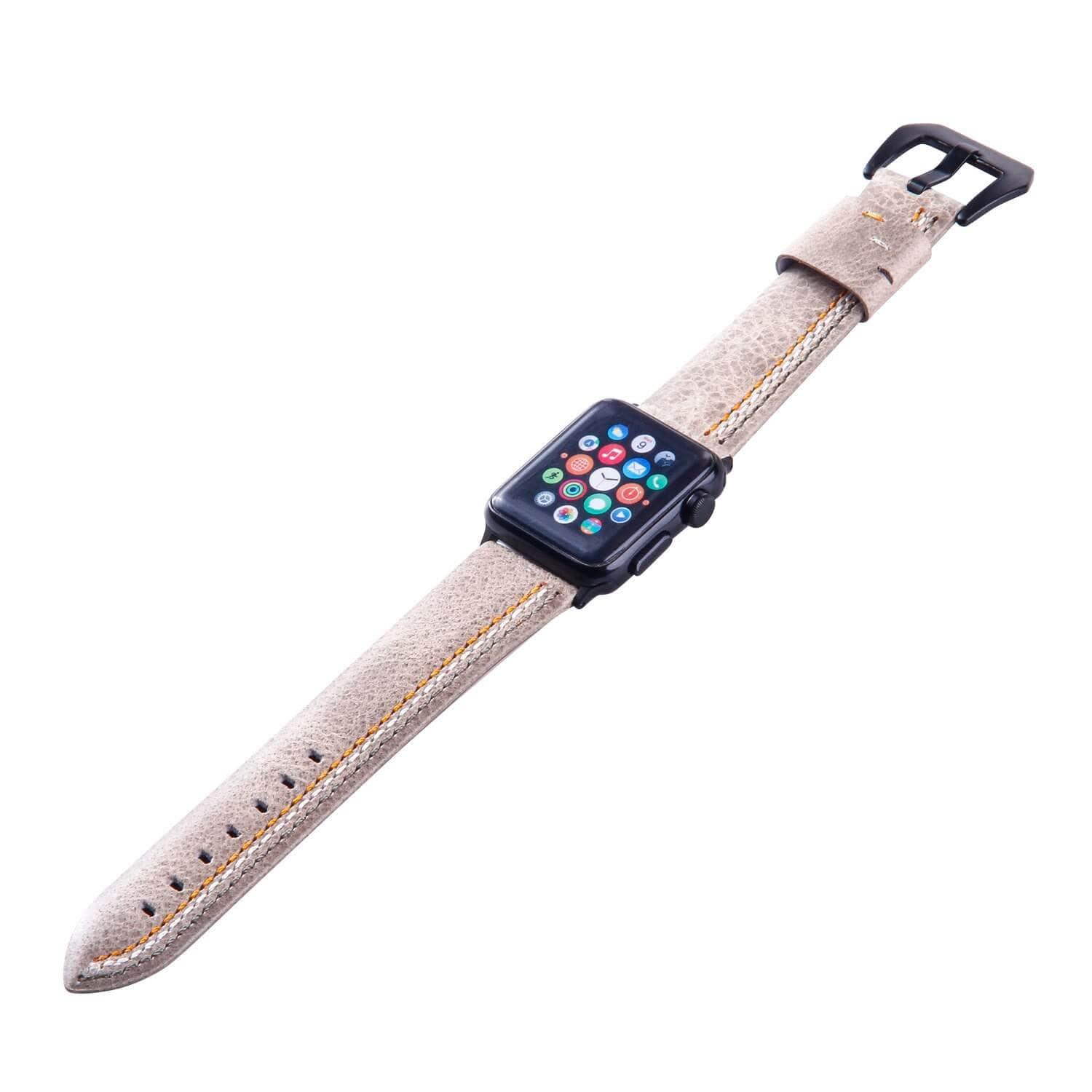 Apple Watch 6 5 4 3 SE 44/40 Wrist Strap Genuine Leather Watchband