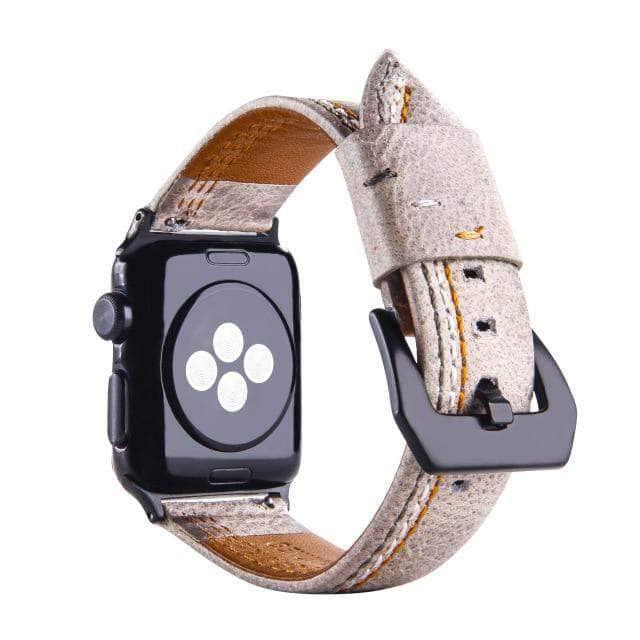 Apple Watch 6 5 4 3 SE 44/40 Wrist Strap Genuine Leather Watchband