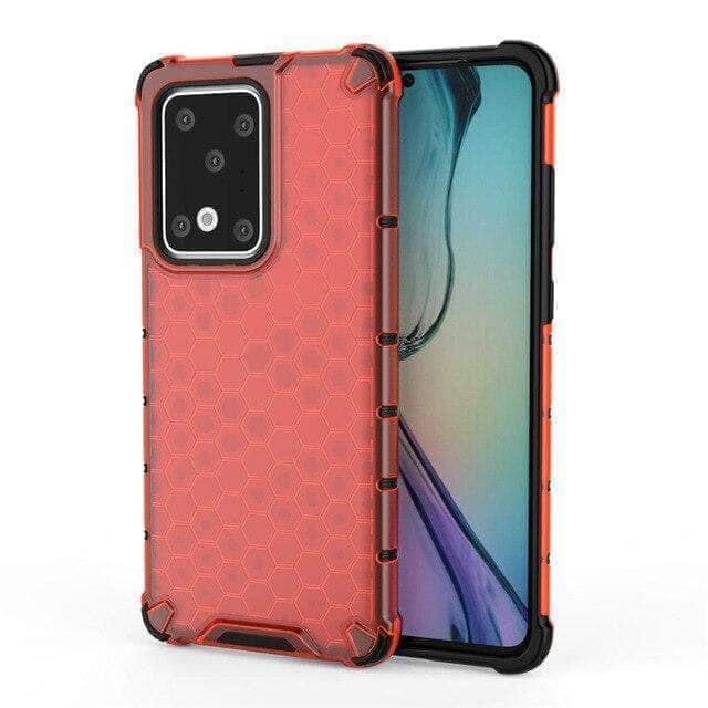 Armor Case Samsung S20+ S20 Ultra 5G Honeycomb Clear Phone Case Shockproof Back Cover