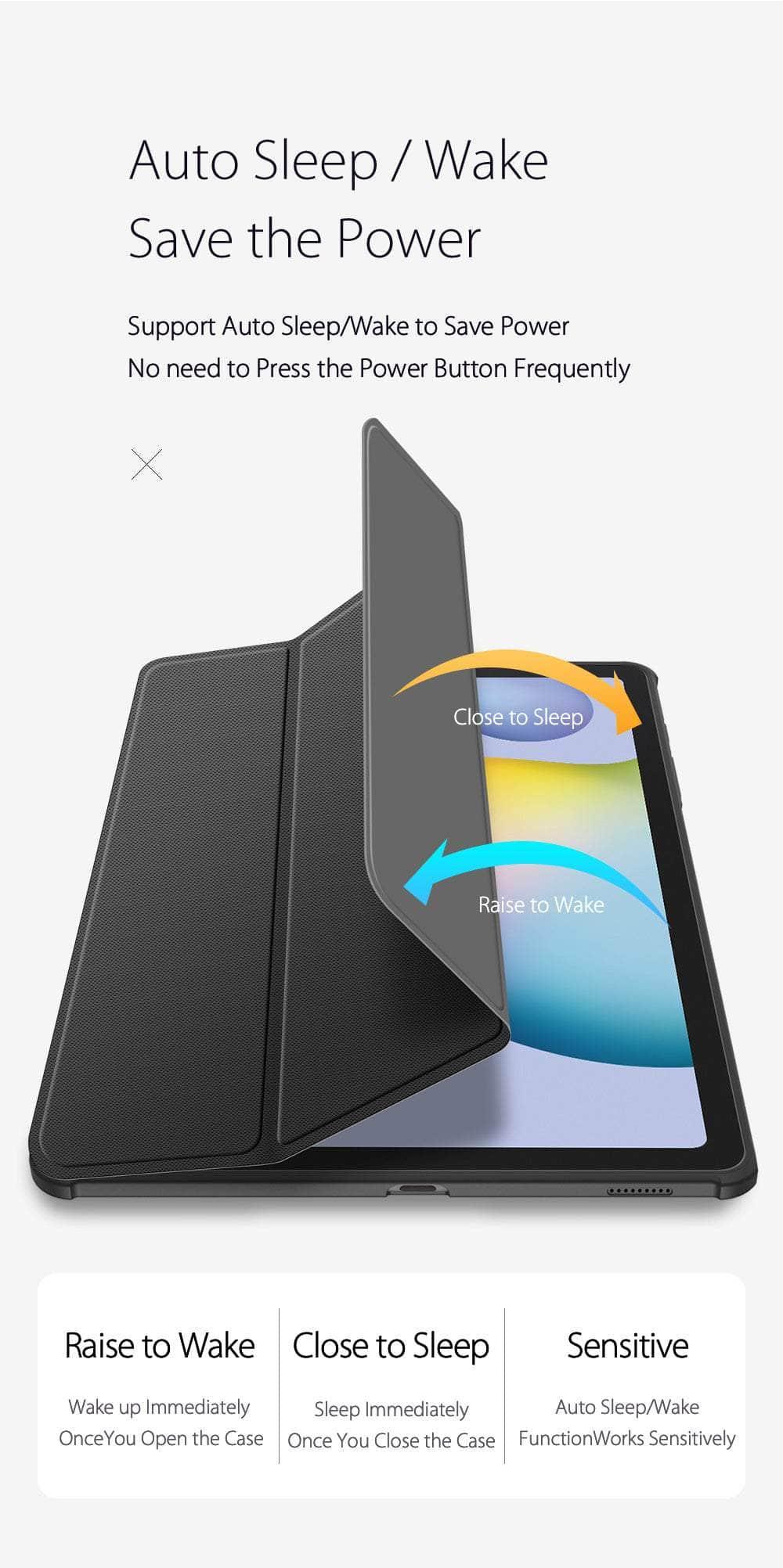 CaseBuddy Australia Casebuddy DUX DUCIS Galaxy Tab S8 X700 Leather Series Smart Sleep Wake Pencil Holder Case