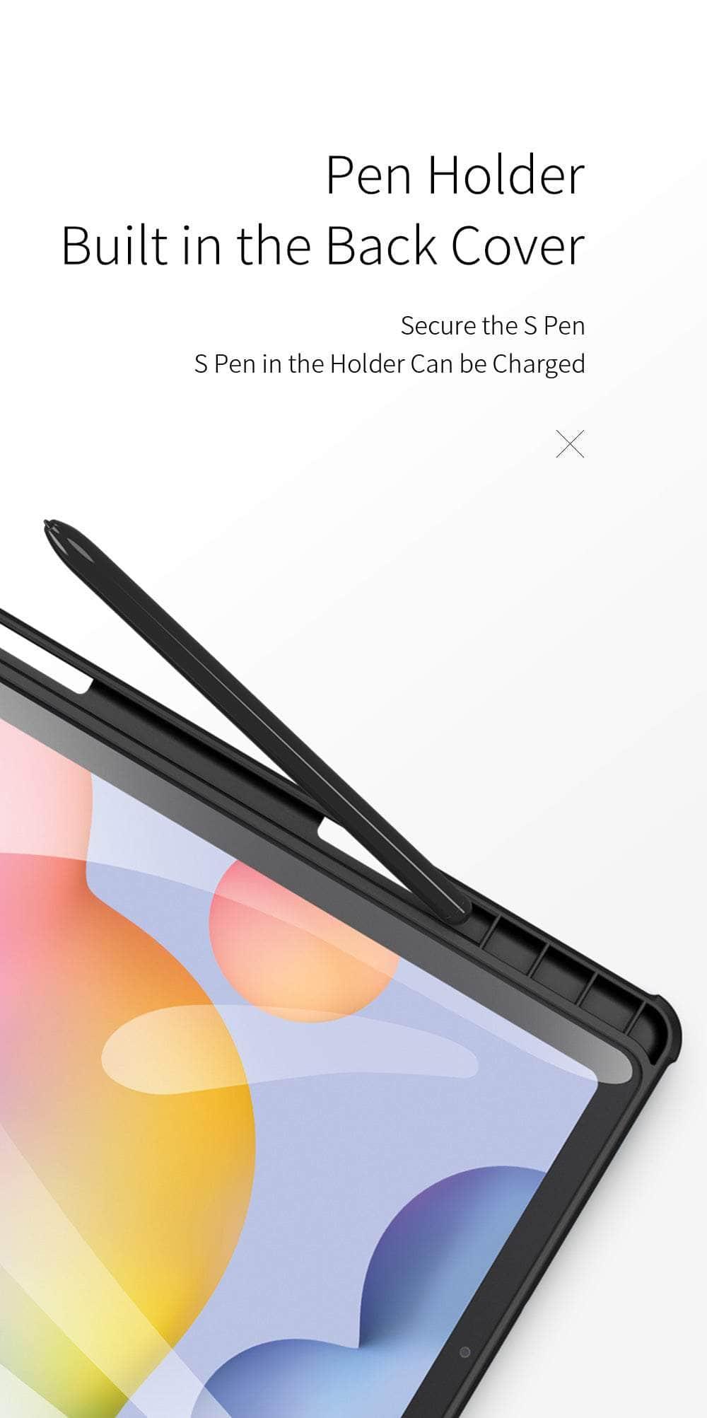 CaseBuddy Australia Casebuddy DUX DUCIS Galaxy Tab S8 X700 Leather Series Smart Sleep Wake Pencil Holder Case