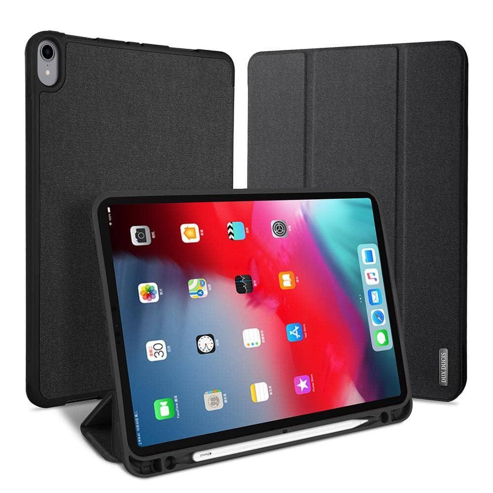 DUX DUCIS Smart Leather Look iPad Pro 12.9 2018 Stand Cover with Pencil Holder Coque - CaseBuddy