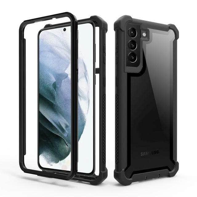 CaseBuddy Australia Casebuddy For Galaxy S21 Ultra / Black Phone Case Galaxy Protection PC+TPU Clear Case Shockproof Sturdy