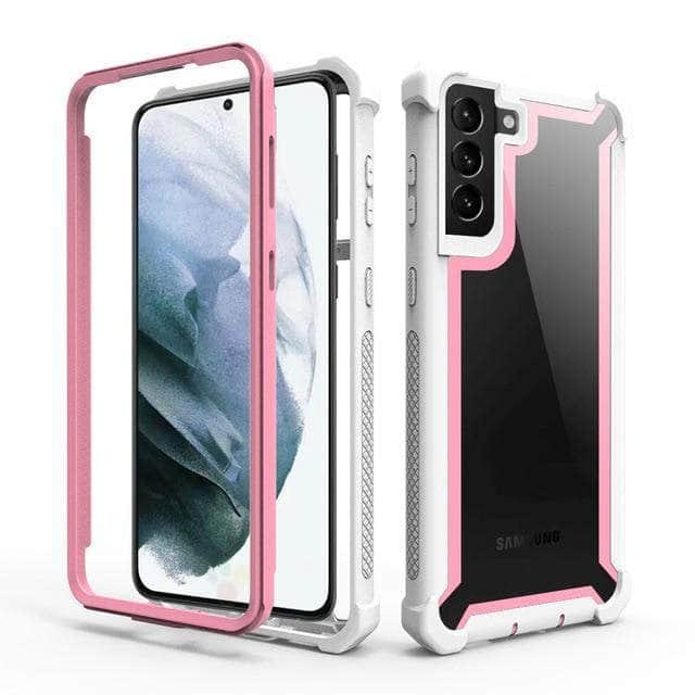 CaseBuddy Australia Casebuddy For Galaxy S21 Ultra / Pink Phone Case Galaxy Protection PC+TPU Clear Case Shockproof Sturdy