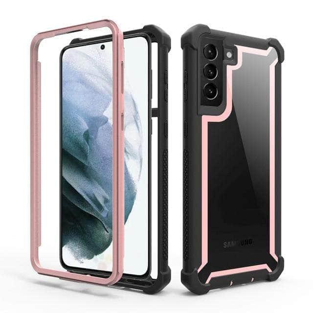 CaseBuddy Australia Casebuddy For Galaxy S21 Ultra / Rose Gold Phone Case Galaxy Protection PC+TPU Clear Case Shockproof Sturdy