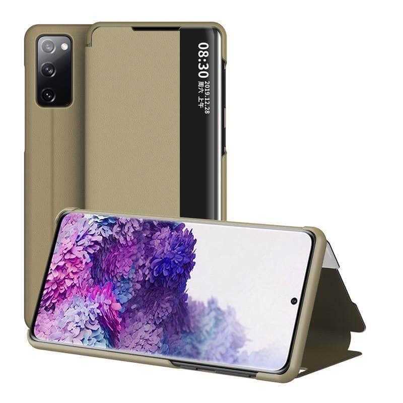 CaseBuddy Australia Casebuddy Galaxy S20 FE Lite Side Smart Window View Leather Case