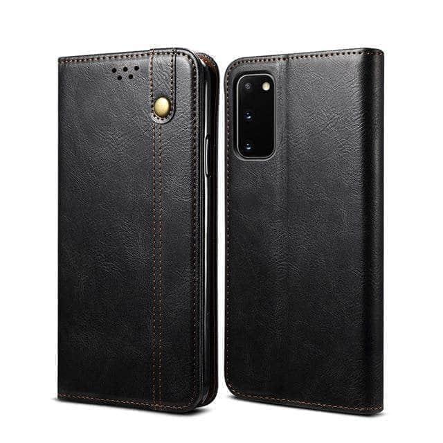 CaseBuddy Australia Casebuddy For Samsun S20 Ultra / Black Galaxy S20 Plus FE Lite Ultra Luxury PU Leather Shockproof Flip Cover