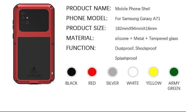 Galaxy S20 Ultra S20 Plus S20 Doom Armor Duty Shockproof Metal Aluminum Case - CaseBuddy