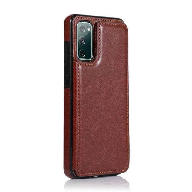 CaseBuddy Australia Casebuddy S22 / Brown Galaxy S22 Flip Wallet