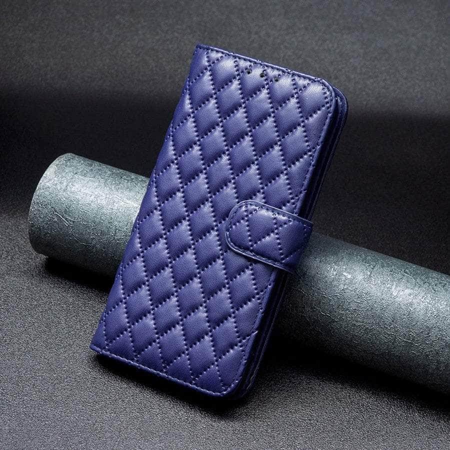 Casebuddy Galaxy S23 Ultra / Blue Galaxy S23 Ultra Wallet Small Fragrance Leather Case